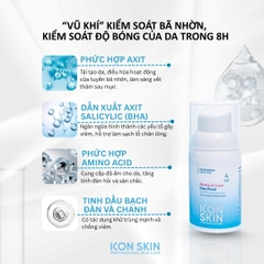 Icon Skin  Matte & Care Day Fluid Kem Dưỡng Ban Ngày Kiểm Soát Dầu, Mụn 30Ml  (Cty) – Step 4