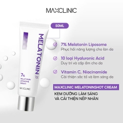 Maxclinic Kem Dưỡng Melatonin Liposome Cream 7% 50G (Cty)