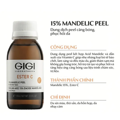Gigi Peel Ester C 15% Mandelic Căng Bóng Sáng Da 100Ml (CTY)