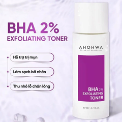 Ahohwa | Bha Exfoliating Toner 80Ml - Màu Hồng (Cty)
