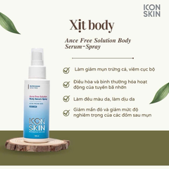 Icon Skin Acne Free Solution Body Serum Spray 100Ml (Cty)