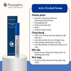 Pharmaform Serum Active Eyelash Dài Mi, Lông Mày 5Ml (Cty)