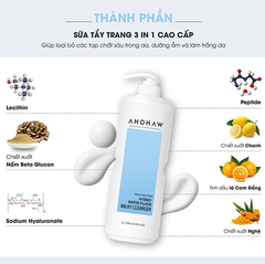 Ahohwa Hybrid Water Milky Cleanser Sữa Tẩy Trang 3In1 Cho Mọi Loại Da 1000Ml (Cty)