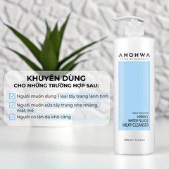 Ahohwa Hybrid Water Milky Cleanser Sữa Tẩy Trang 3In1 Cho Mọi Loại Da 1000Ml (Cty)