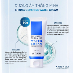 Ahohwa | Shinning Ceramide Water Cream Kem Dưỡng Cấp Nước 50G (Cty)