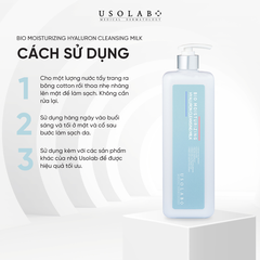 Usolab Bio Moisturizing Hyaluron Cleansing Milk Tẩy Trang Dành Cho Mọi Loại Da 1000Ml