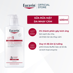 Eucerin Sữa Rửa Mặt Ph5 Facial Cleanser 400Ml (Cty)