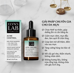 Elyn's Lab Acne Control Serum 10% Nia+1% Zinc PCA+NMF 30ml (CTY)