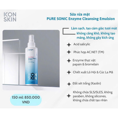 Icon Skin  Pure Sonic Enzyme Cleasing Emulsion 150Ml (Cty)