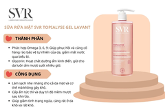 Svr Gel Lavant Topialyse Gel Rửa Mặt, Gel Tắm 1L - Màu Hồng (Cty)