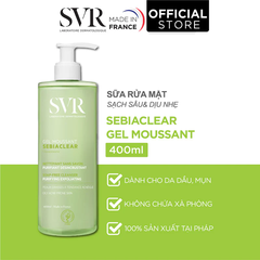 Svr Sebiaclear Moussant Gel Rửa Mặt Cho Da Dầu Mụn 400Ml (Cty)
