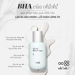 Oh Oh Nước Cân Bằng Da BHA 2% Toner 75ml (CTY)