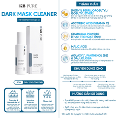 Kb Pure Dark Mask Thải Độc Detox Than Tre 90g Xanh Dương (CTY) - Mẫu Mới