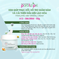 Paralapiel (A13) Kem Dưỡng Phục Hồi M&F Mineral Cream 50g (CTY)