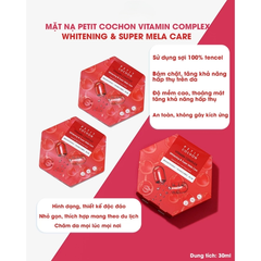 Mặt Nạ Dưỡng Sáng Petit Cochon Vitamin Complex Whitening & Super Mela Care 10x3g - Miếng Lẻ
