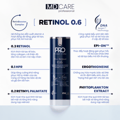 MDcare Pro Retinol 0.6 Kem dưỡng da 30ml (Cty)
