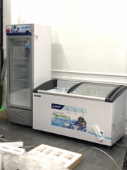 Tủ đông trưng bày Hòa Phát Inverter HSF AD8451.C1 451 lít DÀN ĐỒNG