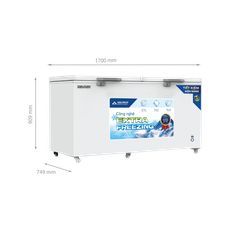 Tủ đông dung tích lớn Hòa Phát HPF AD6544.1 556 lít DÀN ĐỒNG