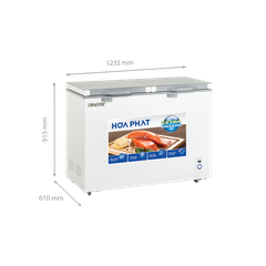 Tủ đông cánh kính Hòa Phát HPF BD6245.T 245 lít DÀN ĐỒNG