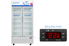 Tủ mát trưng bày Hòa Phát Inverter HSR D8723 723 lít DÀN ĐỒNG