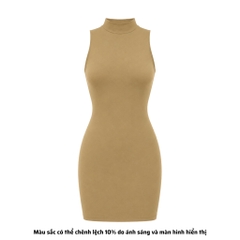DN3 - Đầm Dáng Ngắn Ôm Body Cổ Lọ Trụ Thun Cotton Borip