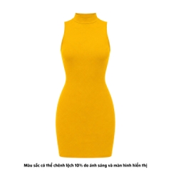 DN3 - Đầm Dáng Ngắn Ôm Body Cổ Lọ Trụ Thun Cotton Borip