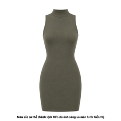 DN3 - Đầm Dáng Ngắn Ôm Body Cổ Lọ Trụ Thun Cotton Borip