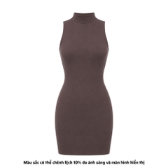 DN3 - Đầm Dáng Ngắn Ôm Body Cổ Lọ Trụ Thun Cotton Borip