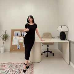 DD19 - Đầm Hở Lưng Dáng Dài Ôm Body