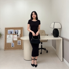 DD19 - Đầm Hở Lưng Dáng Dài Ôm Body