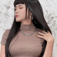DD14 - Đầm Cổ Trụ Tay Con Dáng Dài Ôm