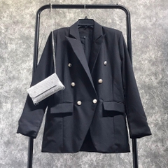 BL - Áo Blazer 6 Nút Đồng Thun Cotton Lạnh Nữ Jacket