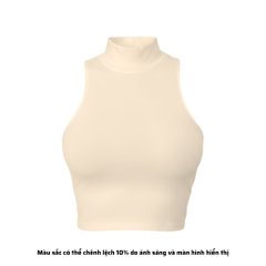 CL - Áo Croptop Cổ Lọ Trơn Thun Borip Co Dãn Giãn 4 Chiều