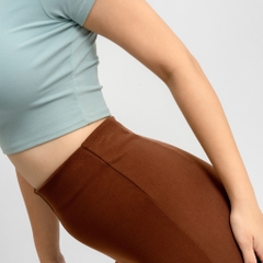 TC - Áo Thun Croptop Cổ Tròn Tay Con