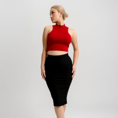 CL - Áo Croptop Cổ Lọ Trơn Thun Borip Co Dãn Giãn 4 Chiều