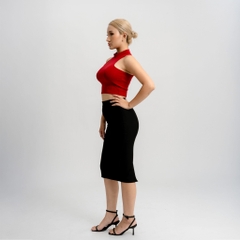 CL - Áo Croptop Cổ Lọ Trơn Thun Borip Co Dãn Giãn 4 Chiều
