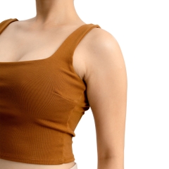 A6 - Áo Hai Dây Bảng To 3cm  Croptop 2 Lớp Thun Cotton Borip