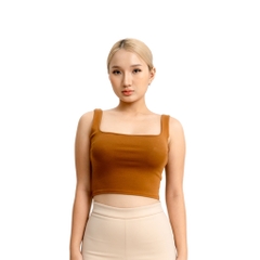 A6 - Áo Hai Dây Bảng To 3cm  Croptop 2 Lớp Thun Cotton Borip