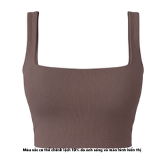 A6 - Áo Hai Dây Bảng To 3cm  Croptop 2 Lớp Thun Cotton Borip