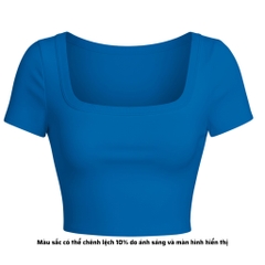 A7 - Áo Croptop Cổ Vuông Croptop Trơn Tay Con