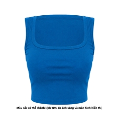 A13 - Áo Croptop Cổ Vuông Sát Nách Nữ Trơn Thun Cotton