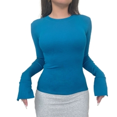 A22 - Áo Dài Tay Xẻ Thân Dài 7 Màu Thun Cotton Borip
