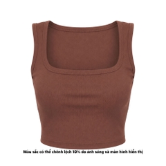 A13 - Áo Croptop Cổ Vuông Sát Nách Nữ Trơn Thun Cotton