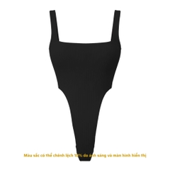 A18 - Áo Bodysuit 2 Dây Bảng To Thun Sọc Ý 2 Lớp 4 Màu Có Nút Bấm Minimal Basic Cơ Bản Đơn Giản Dễ Phối