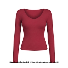 A32 - Áo Cổ Tim Dài Tay Dáng Dài Thun Cotton Borip
