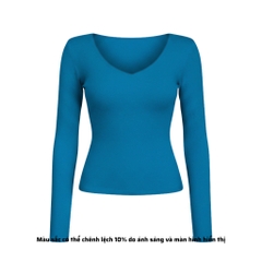 A32 - Áo Cổ Tim Dài Tay Dáng Dài Thun Cotton Borip