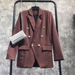 BL - Áo Blazer 6 Nút Đồng Thun Cotton Lạnh Nữ Jacket