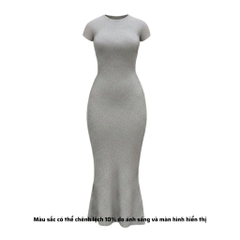 DDC1 - Đầm Đuôi Cá Dáng Dài Ôm Body Cổ Tròn Tay lửng 134cm