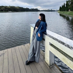 BL - Áo Blazer 6 Nút Đồng Thun Cotton Lạnh Nữ Jacket