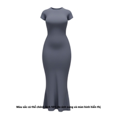 DDC1 - Đầm Đuôi Cá Dáng Dài Ôm Body Cổ Tròn Tay lửng 134cm